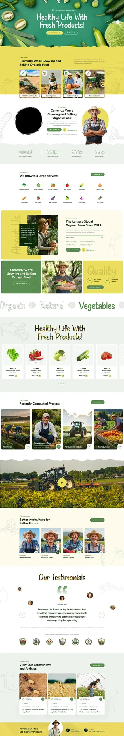We grow fresh, organic produce using clean methods that protect nature, healthy food.