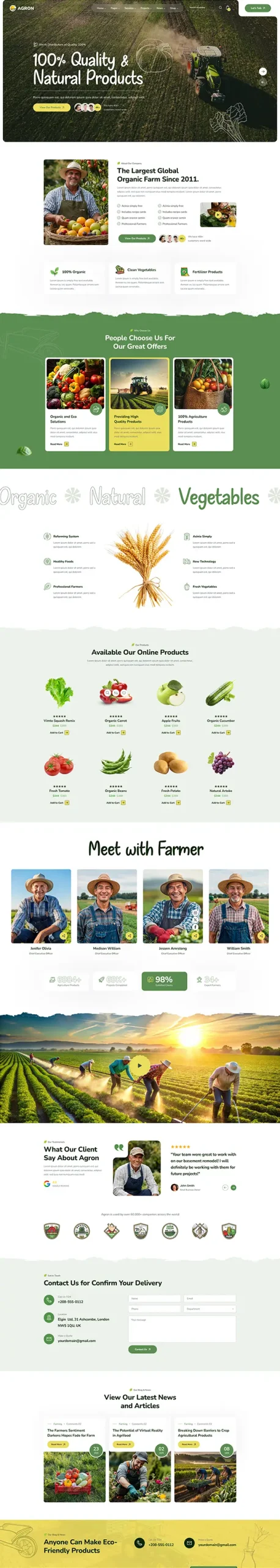 We grow fresh, organic produce using clean methods that protect nature, healthy food.